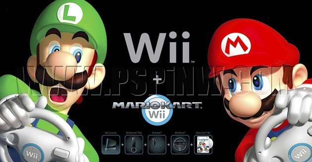 Nintendo-Wii-Mario-Kart-Bundle-Black-White