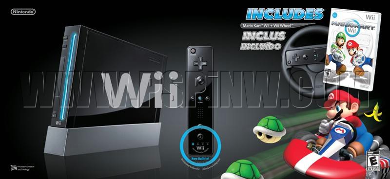 Nintendo-Wii-Mario-Kart-Bundle-Black-White